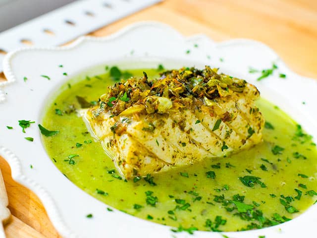 Grilled Fish with Green Sauce