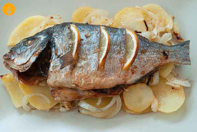 Baked Sea Bream with Potatoes