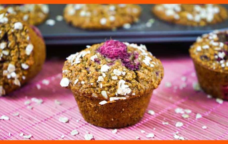 Healthy Raspberry Muffin