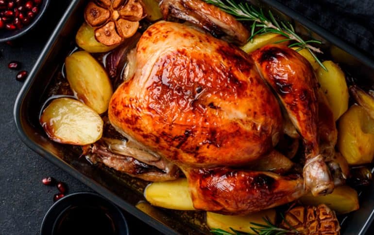 Roast Chicken with Potatoes and Onions