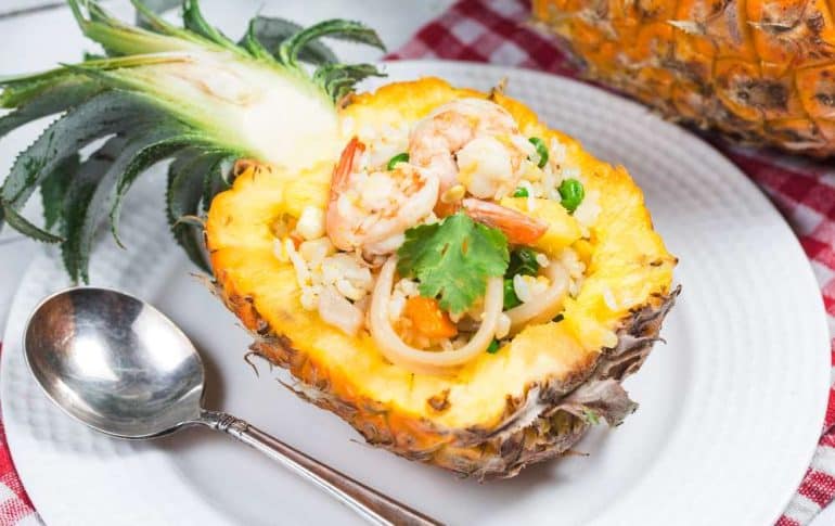 Seafood Stuffed Pineapple