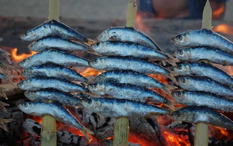 Sardine Skewers. Malaga Recipe.