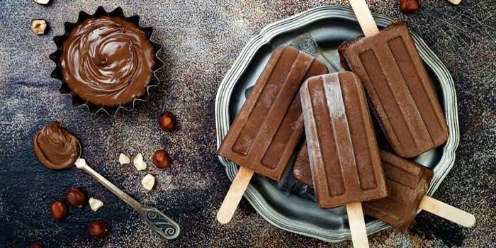 Paletas de chocolate de hielo. Receta fácil