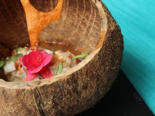 Ceviche de coco vegano. Receta sencilla