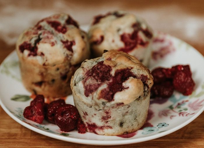 Muffins de Frambuesas. Receta sencilla