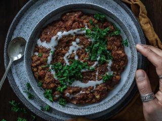 Picadillo a la Hierbabuena. Receta mexicana