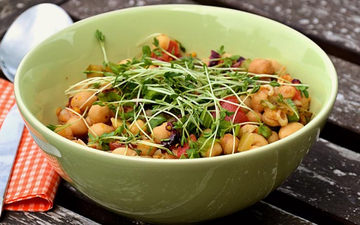 Garbanzos a la Mexicana. Receta fácil