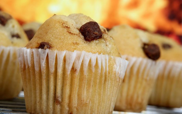 Muffins de Vainilla con Chispas de Chocolate. Receta fácil