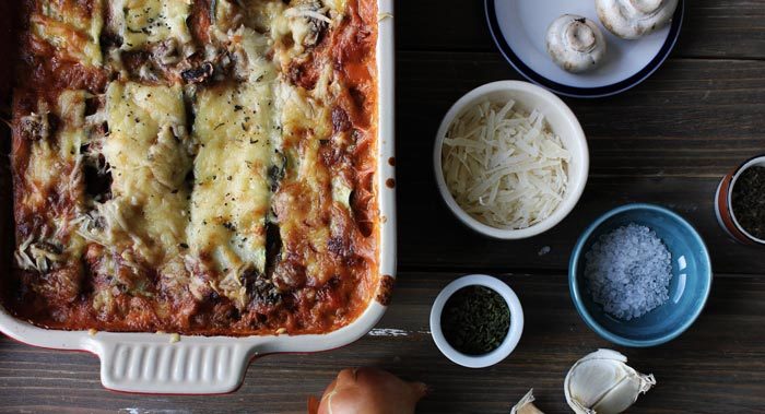 Lasaña de Tortilla y Frijoles. Receta sencilla