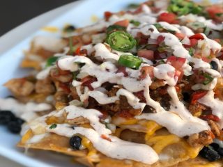 Totopos con Arrachera a la Mexicana. Receta fácil