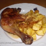 Pollo Asado al Vino con Patatas