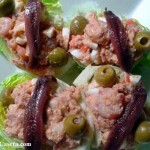 Cogollos de lechuga rellenos con anchoas