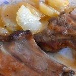 Costillas Ibéricas asadas con patatas a lo pobre