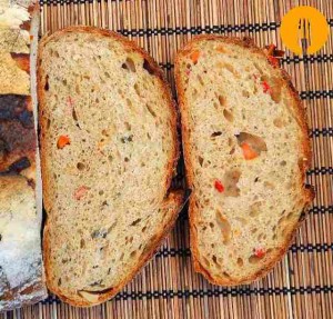 Pan de verduras con masa madre