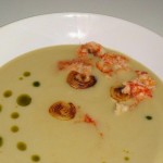 Vichyssoise con Puerro Plancha Y Gambon