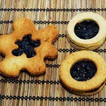 Galletas con mermelada de arándanos
