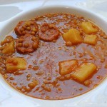 Lentejas al comino con chorizo