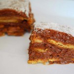 Tarta de galletas y mousse de chocolate