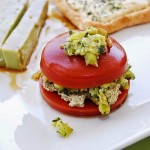 Hamburguesa de tomate con calabacín