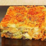 Farfalle al horno con pollo y bechamel