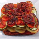 Papillote de seitán y verduras