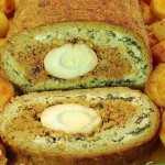 Rollo de carne en salsa barbacoa