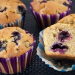 Muffins de arándanos y chocolate blanco