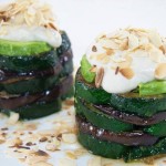 Milhojas de calabacín y verduras