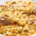 Arroz caldoso con pollo. Receta fácil