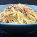 Pasta carbonara con nata