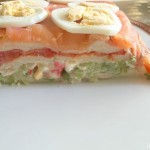 Pastel frío de Salmón Ahumado con Pan de Molde