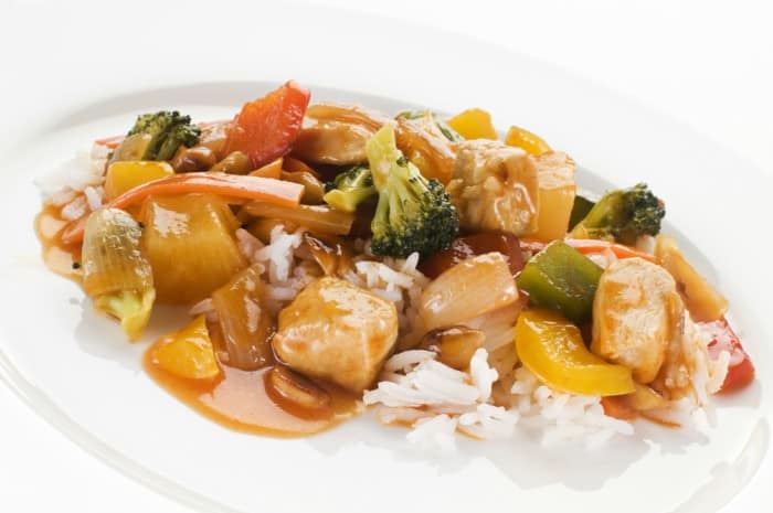 Chop suey con pollo y verduras - menú año nuevo chino
