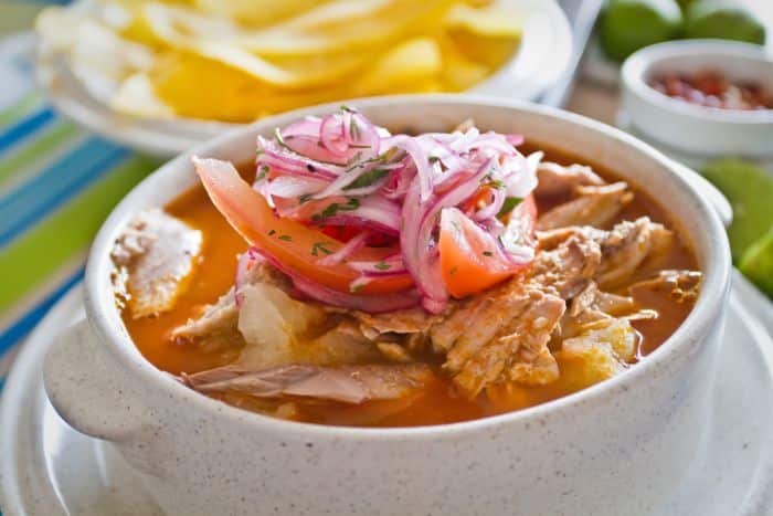 food typical dishes from ecuador -Encebollado de pescado