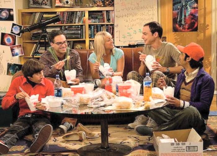 pollo kung pao - escena de Big Bang Theory