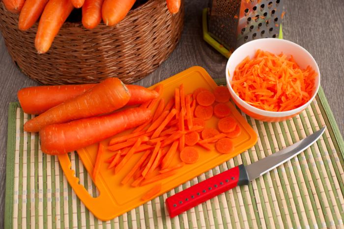 Cortar zanahorias