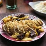 Pollo con higos y manzana