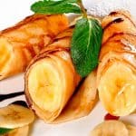 Crepes de plátano y manzana