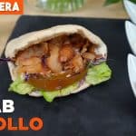 Pita de pollo con carne estilo Kebab